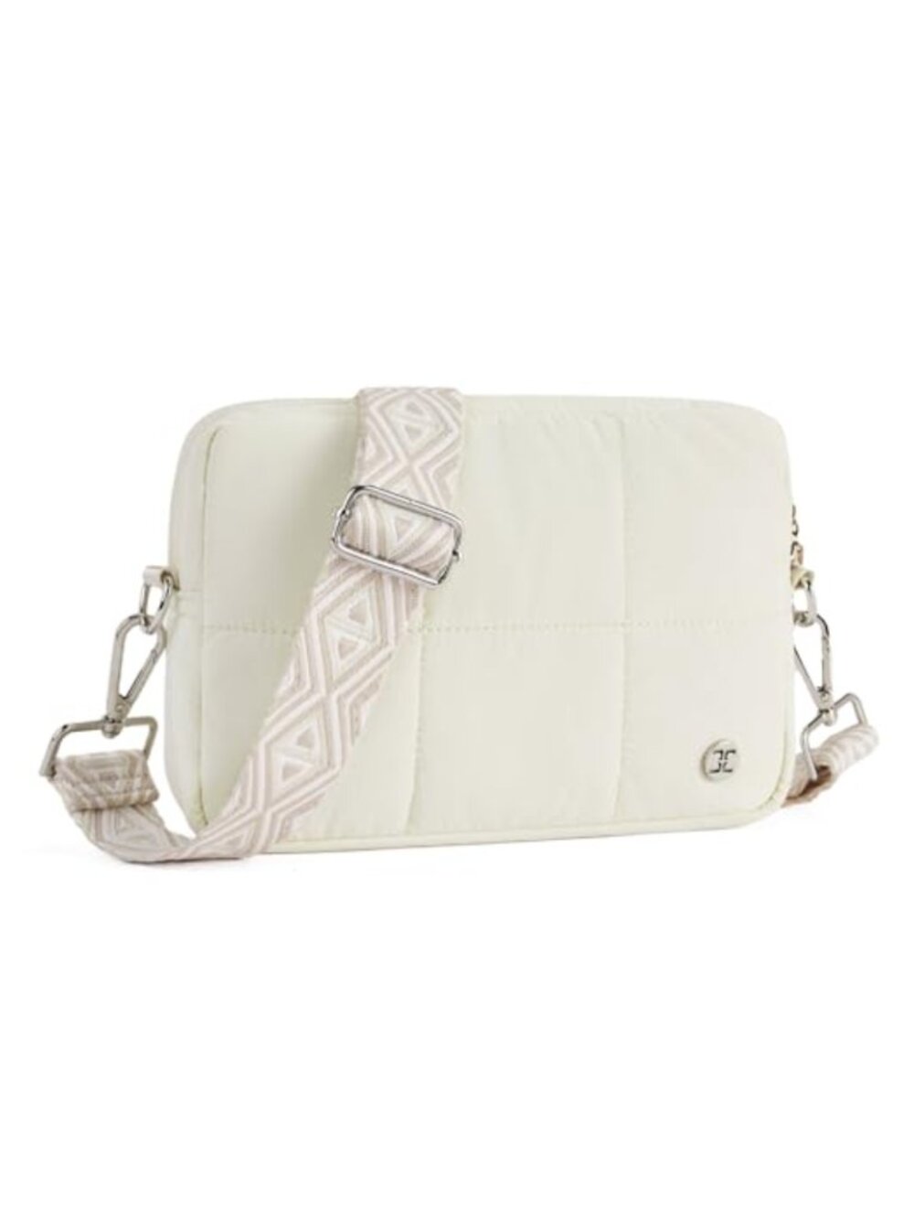 Quilted Nylon Crossbody Bag Adjustable Guitar Strap Lightweight Travel